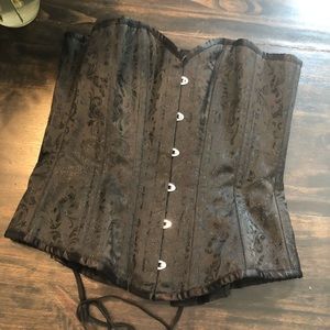 Steel Boned Black Over-bust Corset